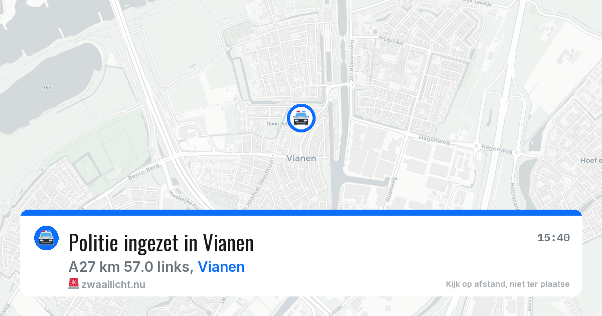 Politie ingezet in Vianen — 5 mei 2026 | 🚨 Zwaailicht.nu