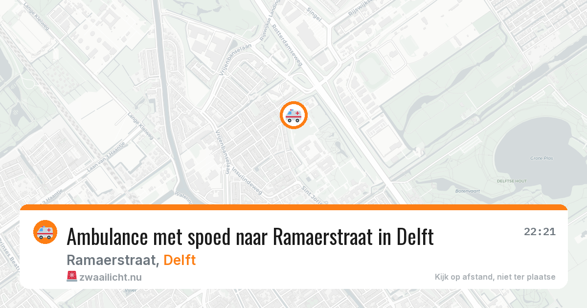 Ambulance met spoed naar Ramaerstraat in Delft — 3 mei 2026