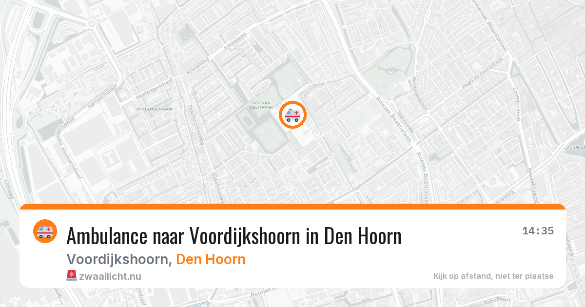 Ambulance naar Voordijkshoorn in Den Hoorn — 26 mei 2026