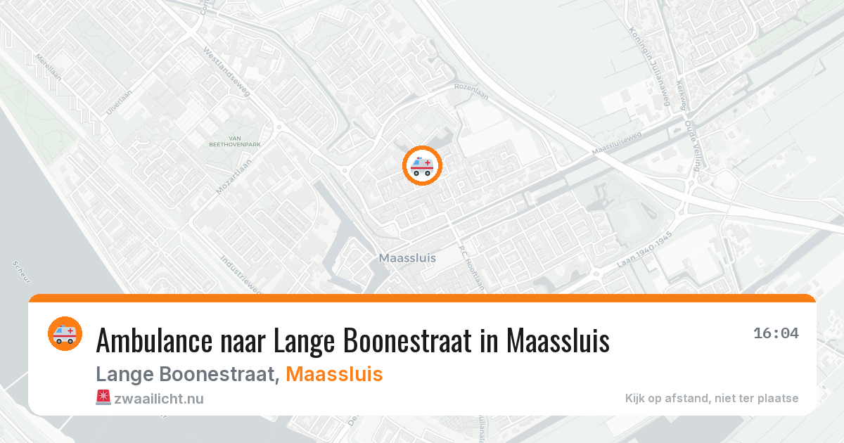 Ambulance naar Lange Boonestraat in Maassluis — 22 jul 2026