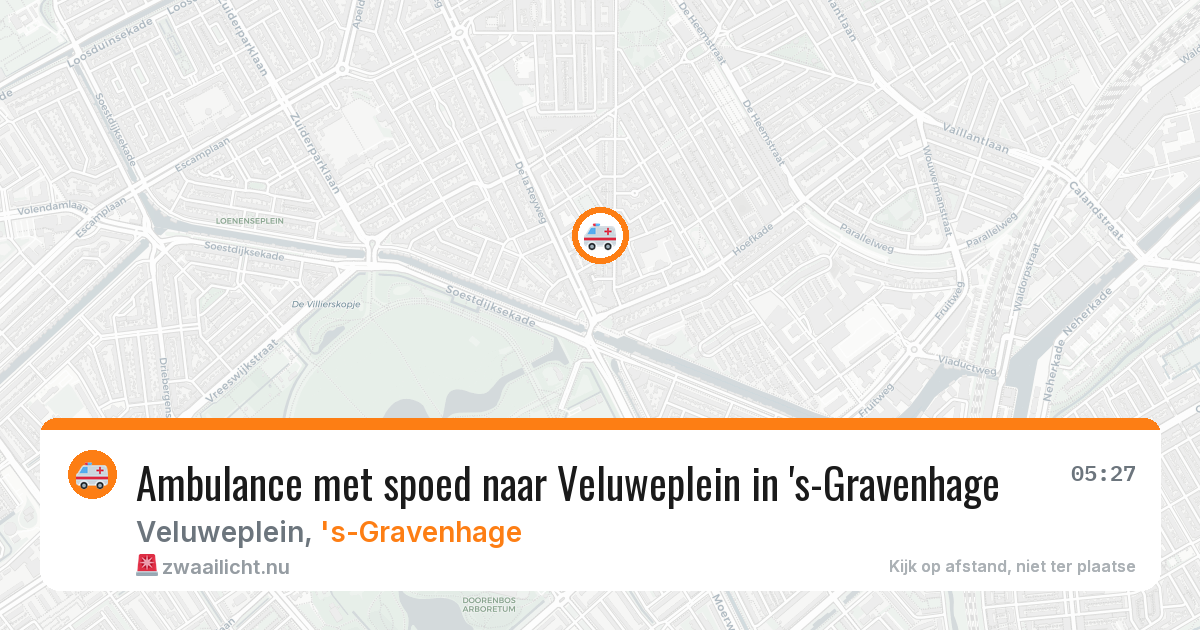 Ambulance met spoed naar Veluweplein in 's-Gravenhage — 18 mrt 2026
