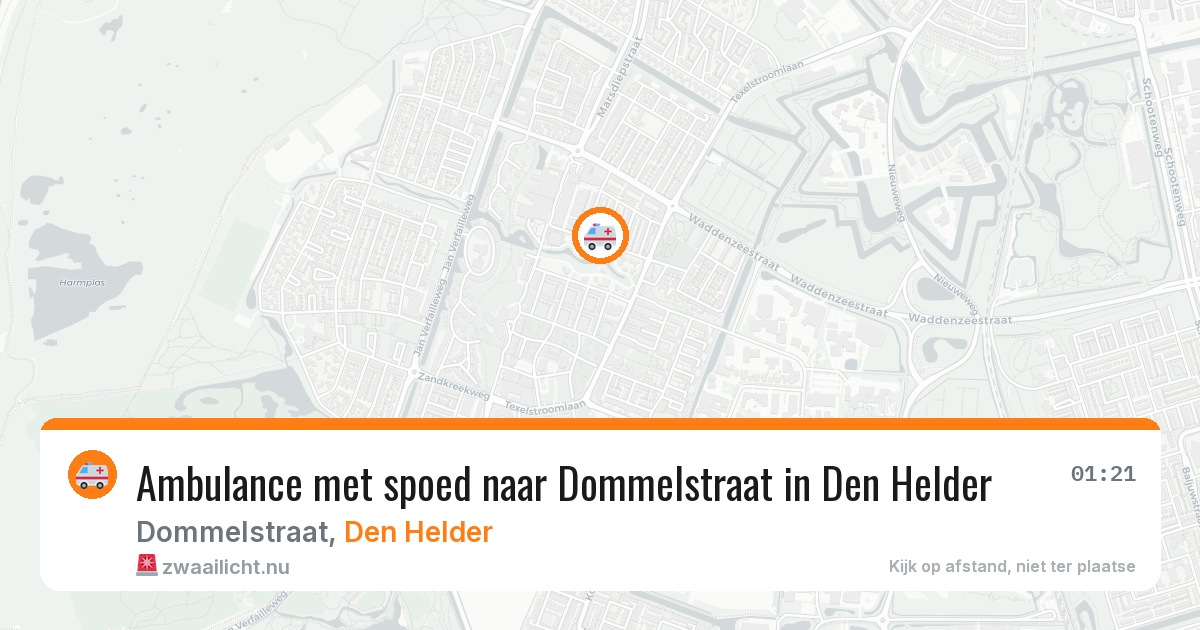 Ambulance met spoed naar Dommelstraat in Den Helder — 6 mei 2026