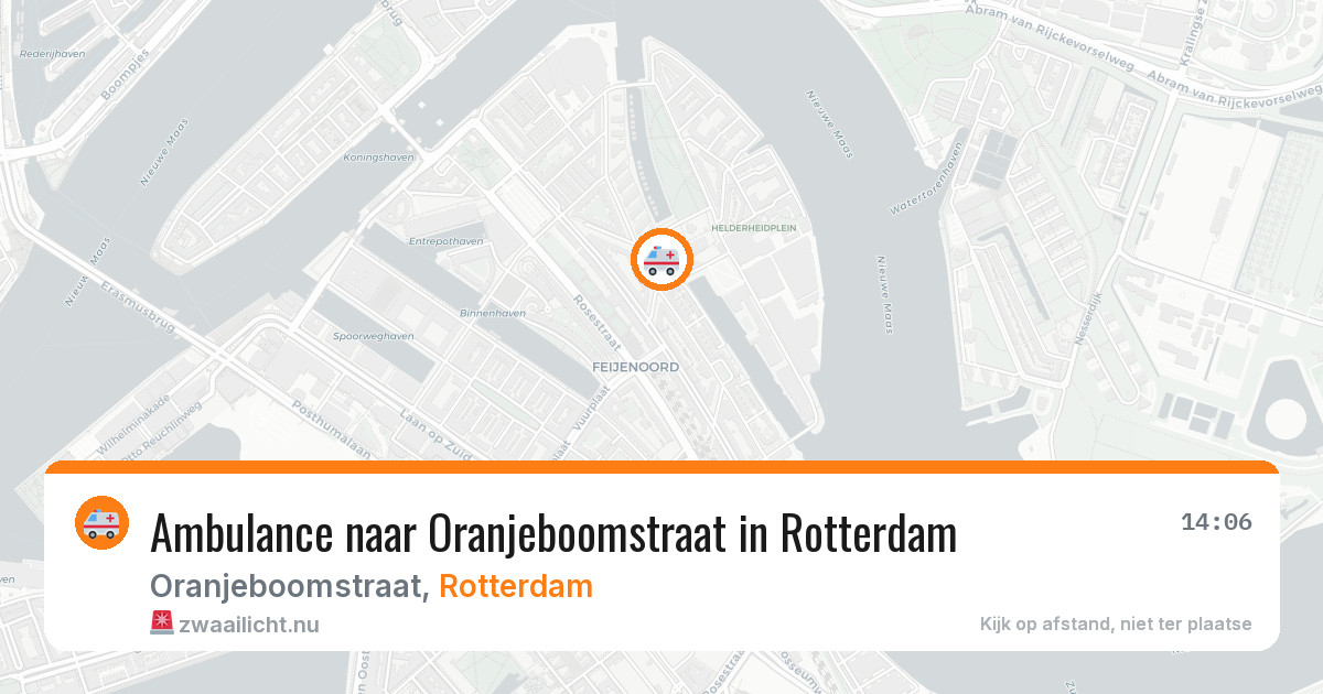 Ambulance naar Oranjeboomstraat in Rotterdam — 14 jul 2026