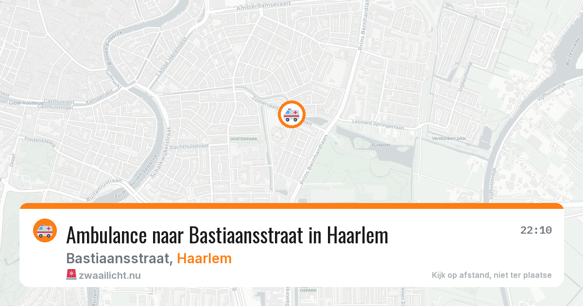 Ambulance naar Bastiaansstraat in Haarlem — 15 jul 2026