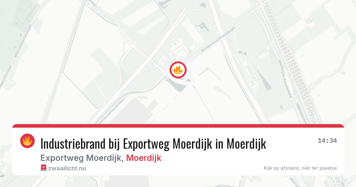 Industriebrand bij Exportweg Moerdijk in Moerdijk — 12 mei 2026