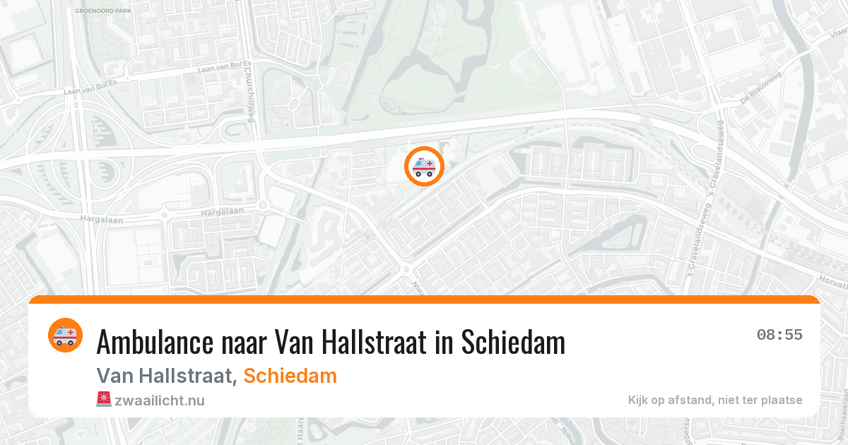 Ambulance naar Van Hallstraat in Schiedam — 15 jul 2026