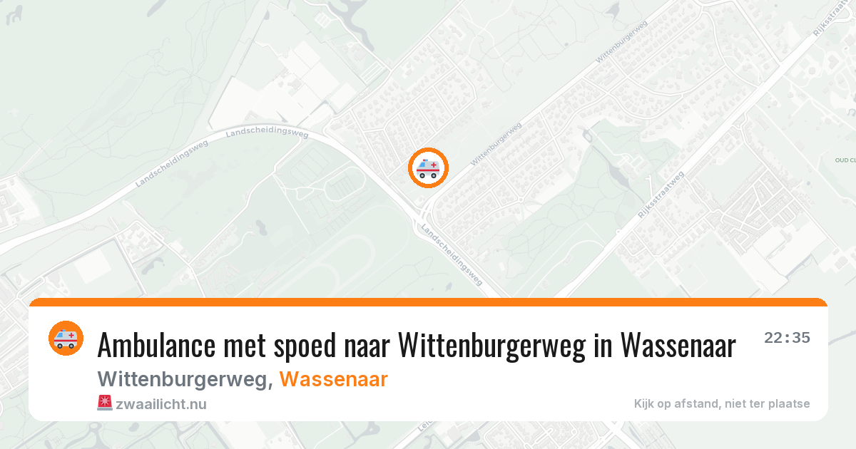 Ambulance met spoed naar Wittenburgerweg in Wassenaar — 29 apr 2026