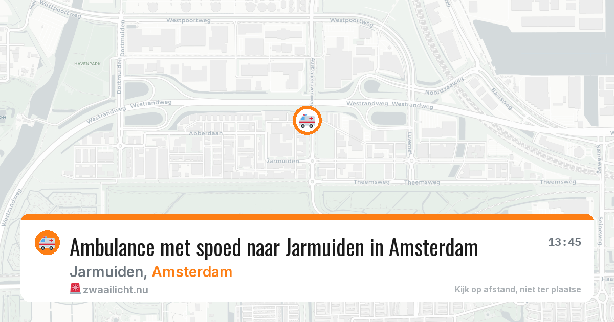 Ambulance met spoed naar Jarmuiden in Amsterdam — 3 apr 2026
