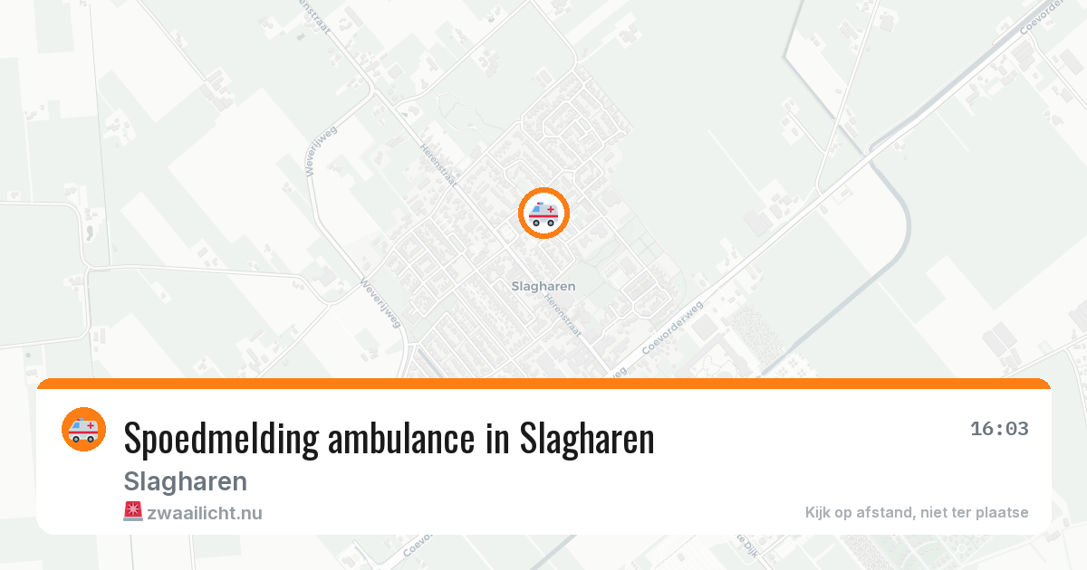 Spoedmelding ambulance in Slagharen — 21 apr 2026