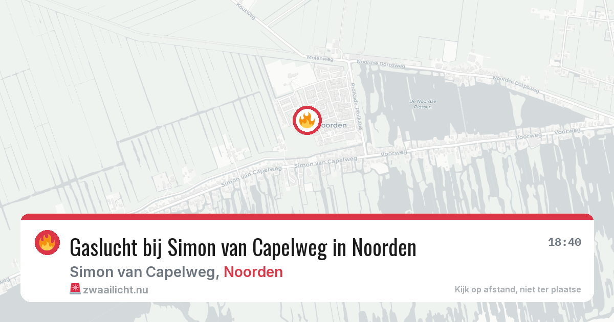 Gaslucht bij Simon van Capelweg in Noorden — 29 jan 2026