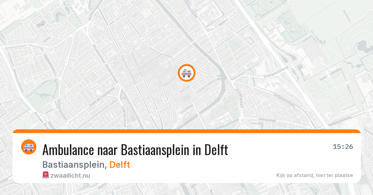Ambulance naar Bastiaansplein in Delft — 19 mei 2026