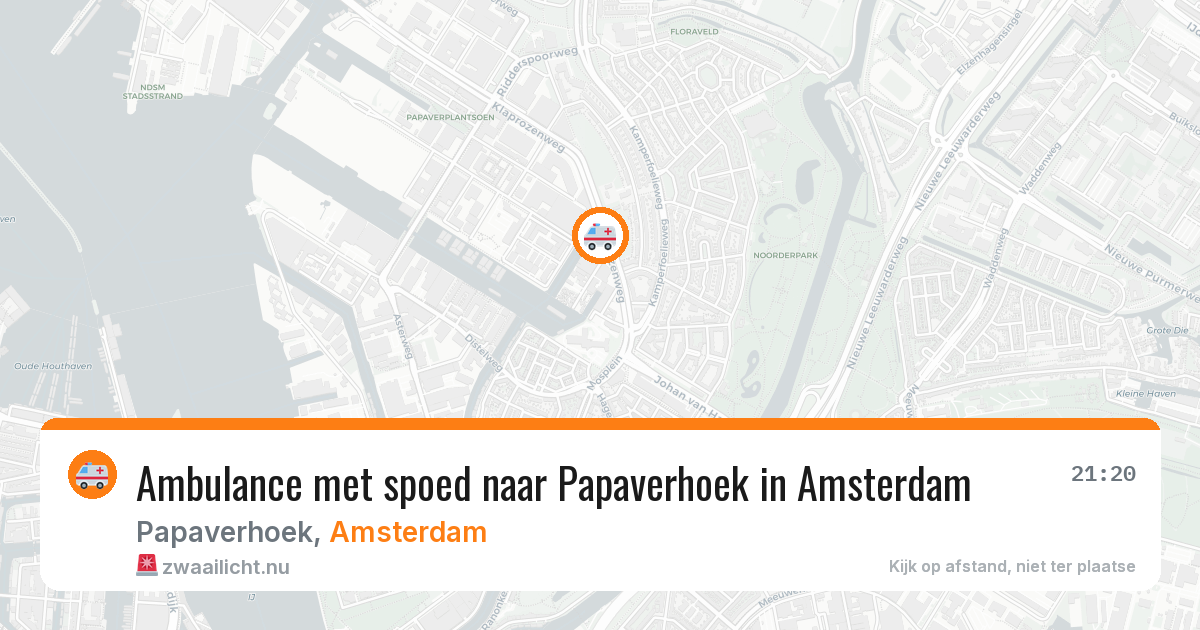 Ambulance met spoed naar Papaverhoek in Amsterdam — 14 jul 2026