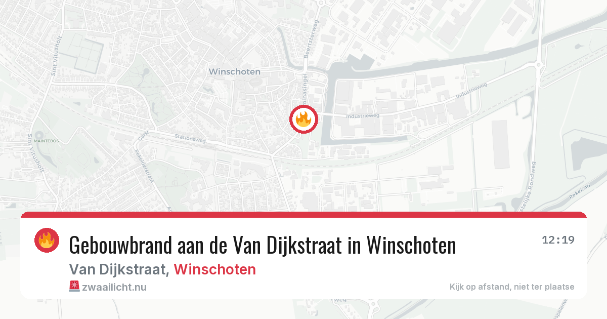 Gebouwbrand aan de Van Dijkstraat in Winschoten — 1 mei 2026
