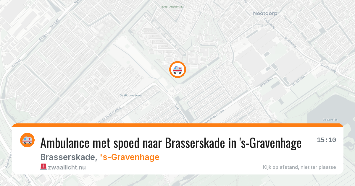 Ambulance met spoed naar Brasserskade in 's-Gravenhage — 22 jul 2026
