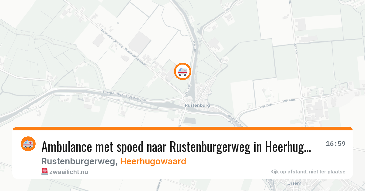 Ambulance met spoed naar Rustenburgerweg in Heerhugowaard — 19 mei 2026