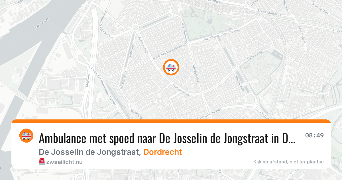 Ambulance met spoed naar De Josselin de Jongstraat in Dordrecht — 30 mei 2026
