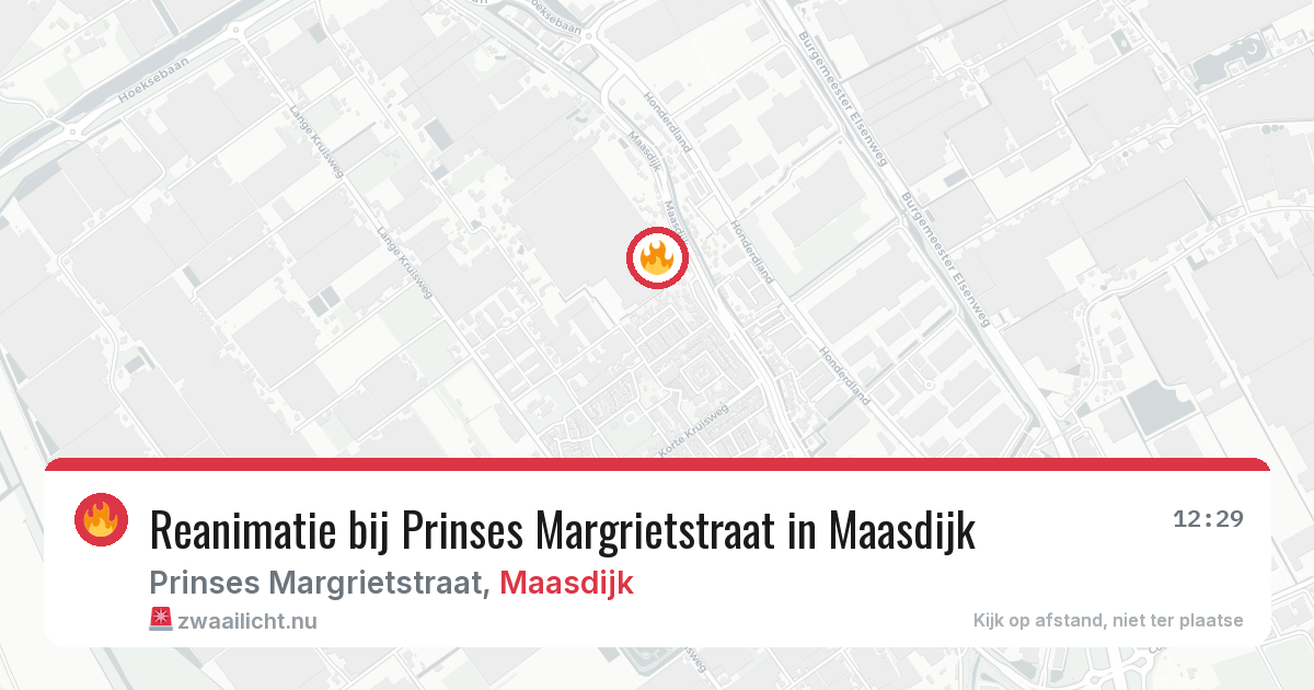 Reanimatie bij Prinses Margrietstraat in Maasdijk — 24 jul 2026