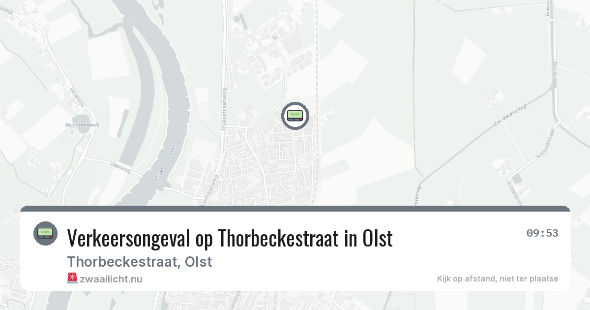 Verkeersongeval op Thorbeckestraat in Olst — 10 jul 2026