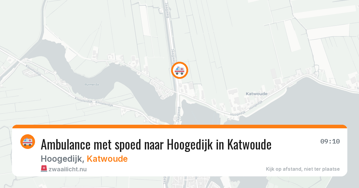 Ambulance met spoed naar Hoogedijk in Katwoude — 21 mei 2026