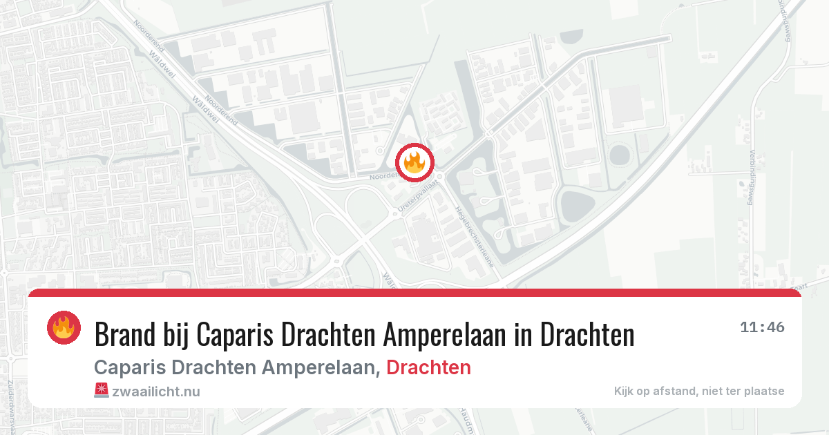Brand bij Caparis Drachten Amperelaan in Drachten — 14 jul 2026