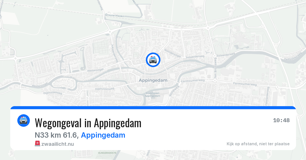 Wegongeval in Appingedam — 1 jun 2026
