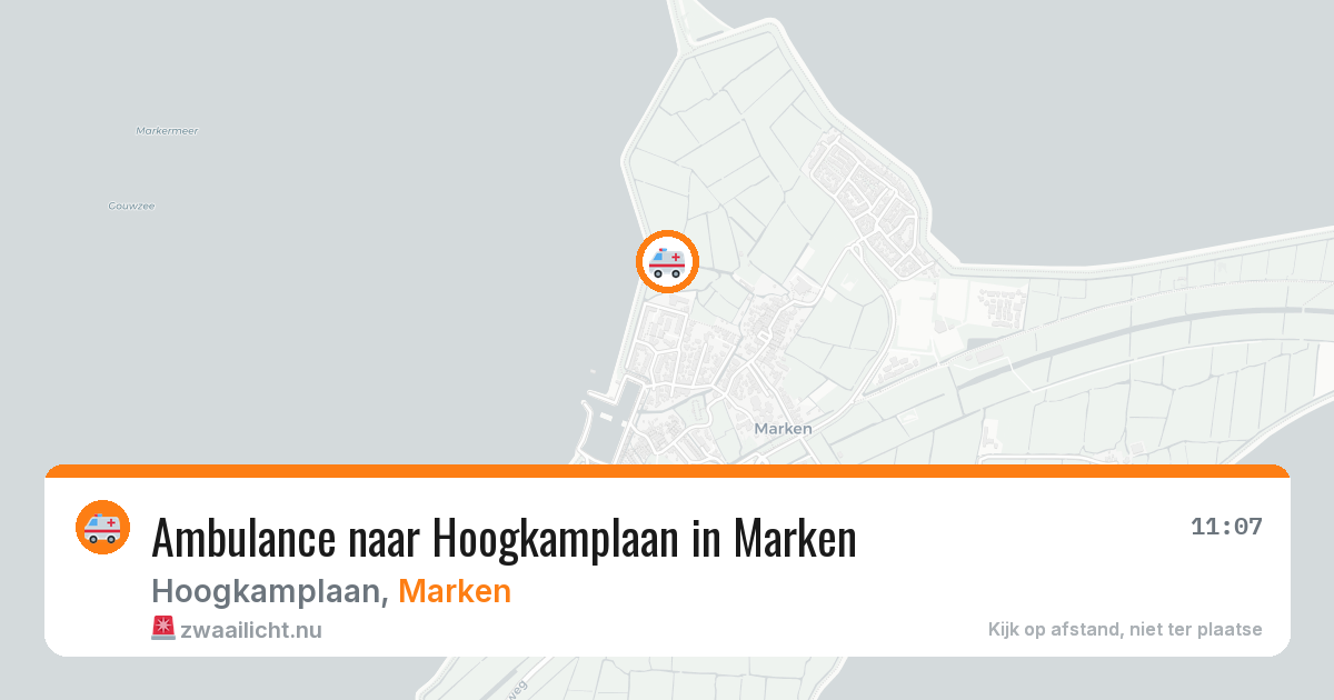 Ambulance naar Hoogkamplaan in Marken — 23 mrt 2026