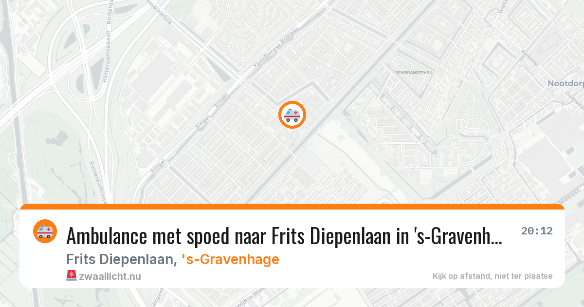 Ambulance met spoed naar Frits Diepenlaan in 's-Gravenhage — 7 mei 2026