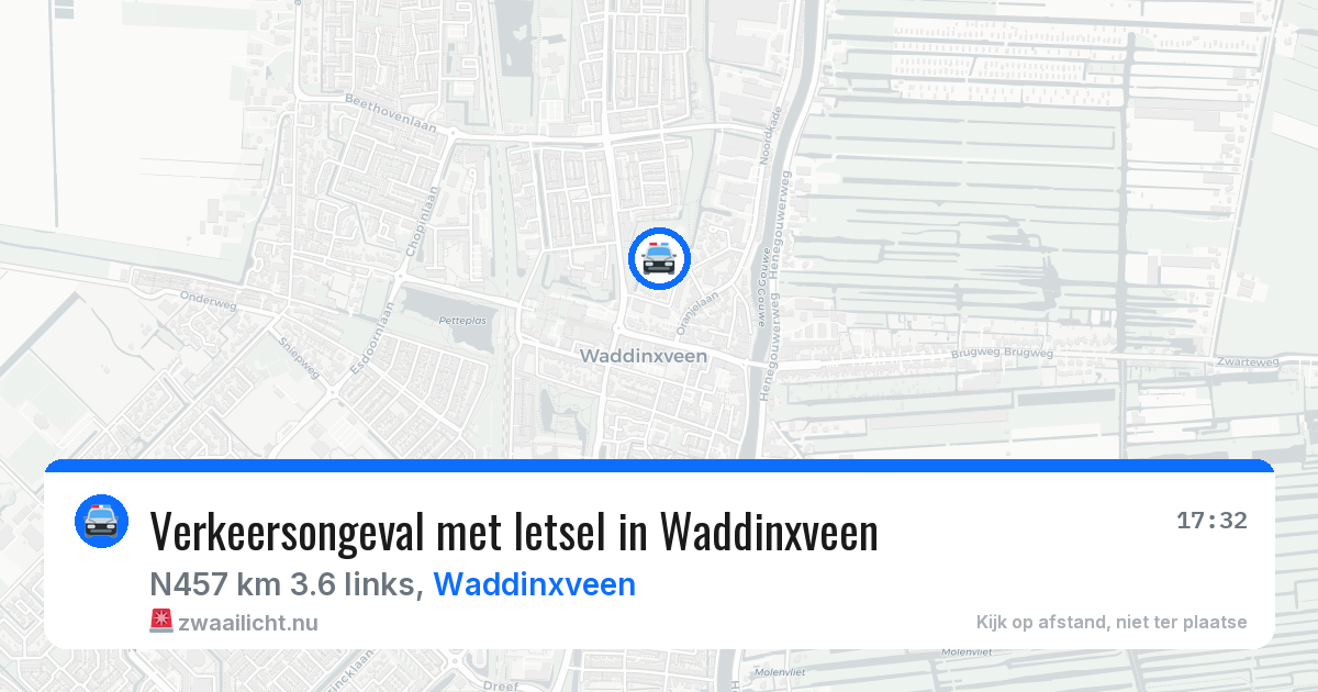 Verkeersongeval met letsel in Waddinxveen — 1 apr 2026