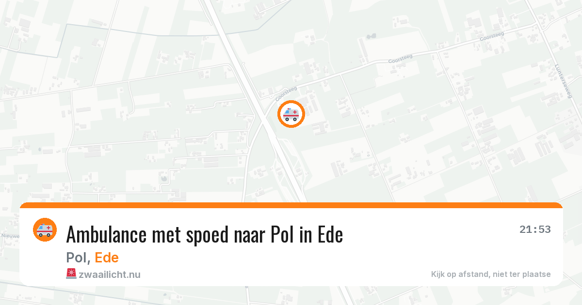 Ambulance met spoed naar Pol in Ede — 25 jul 2026