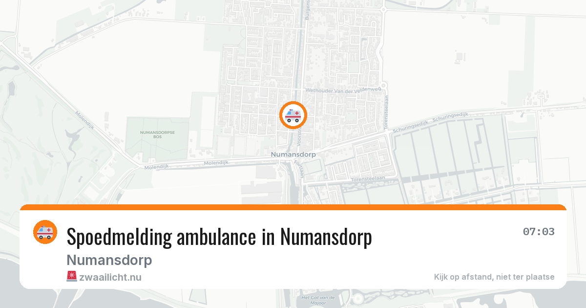 Spoedmelding ambulance in Numansdorp — 26 jan 2026