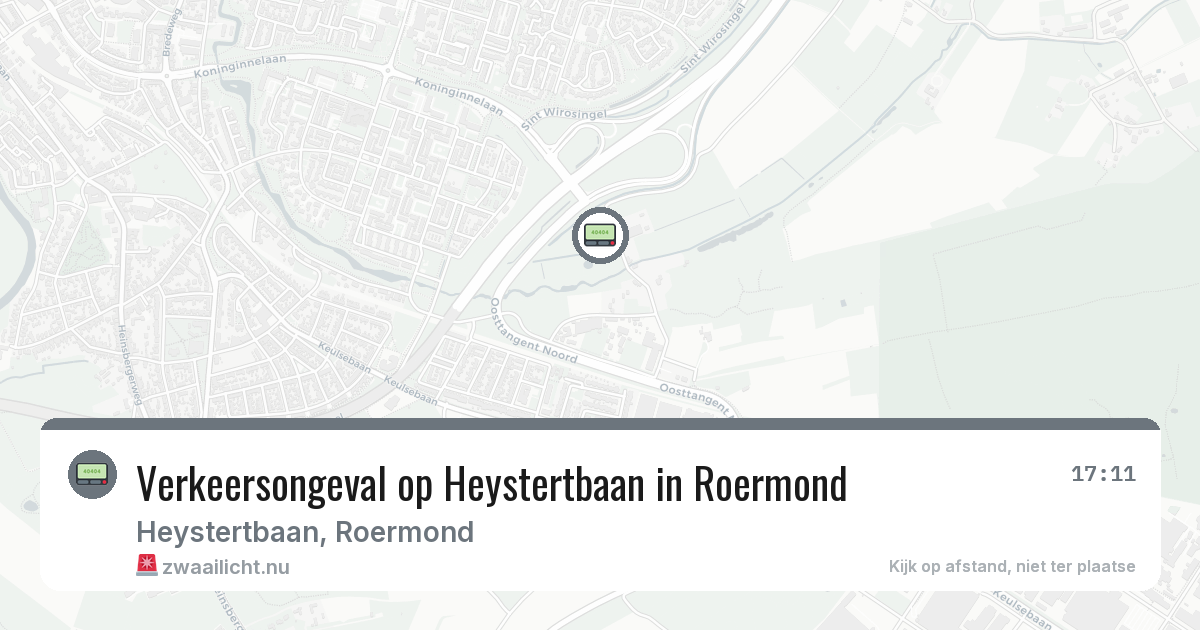 Verkeersongeval op Heystertbaan in Roermond — 10 jul 2026