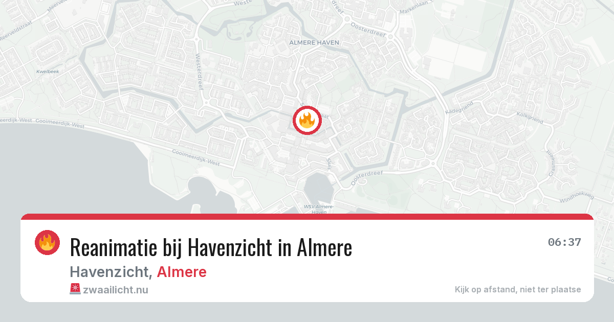 Reanimatie bij Havenzicht in Almere — 24 mrt 2026