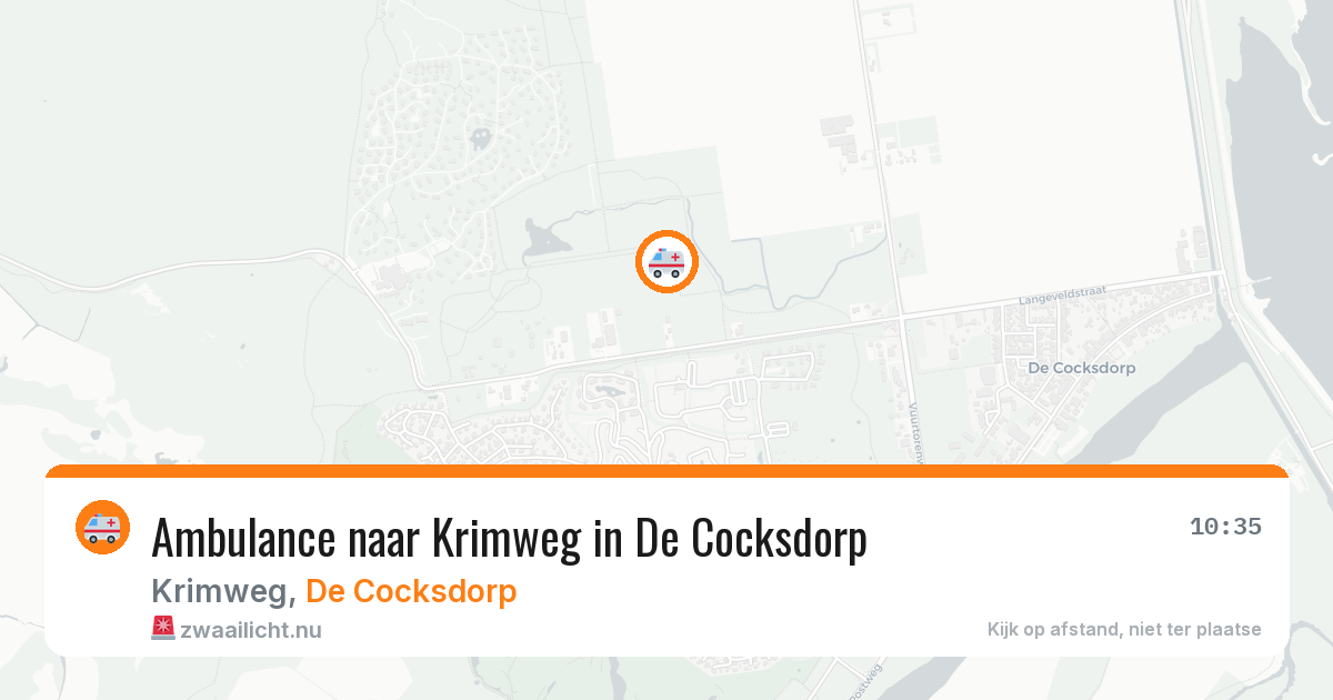 Ambulance naar Krimweg in De Cocksdorp — 16 jul 2026