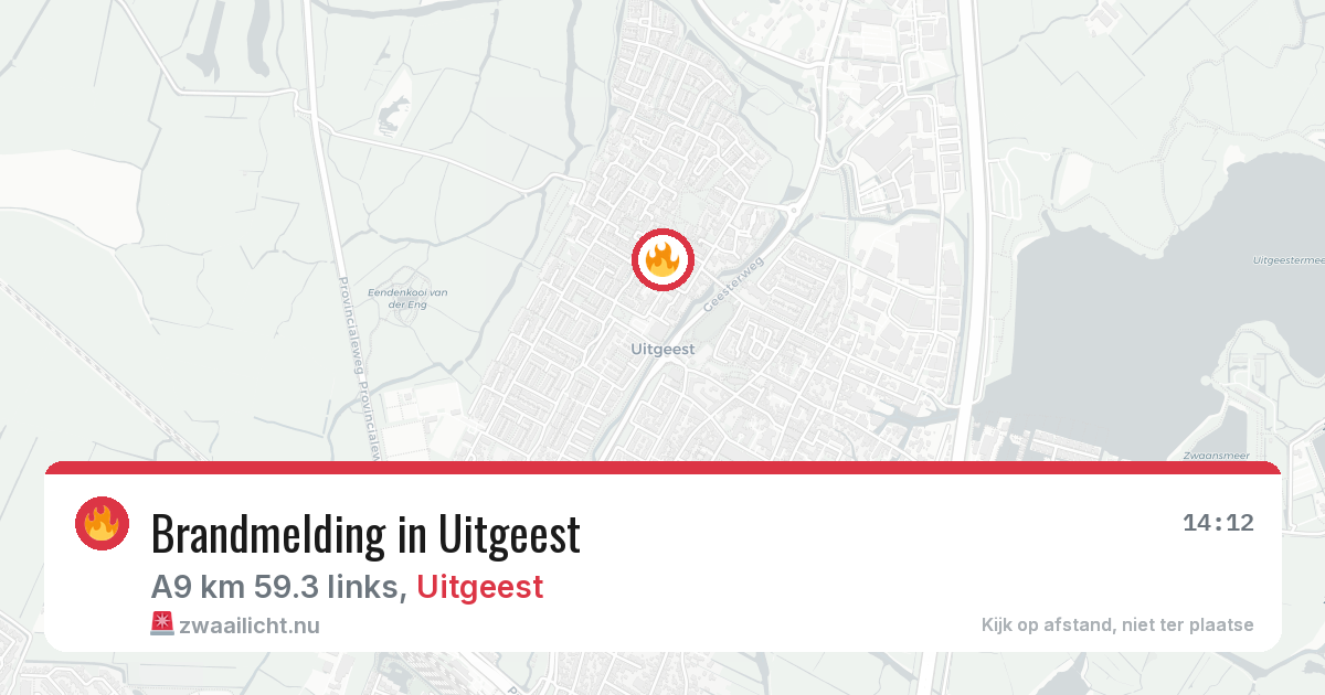 Brandmelding in Uitgeest — 20 jul 2026