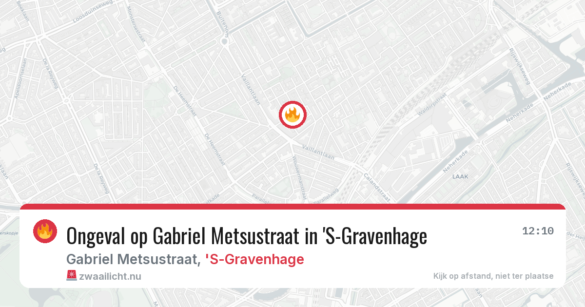 Ongeval op Gabriel Metsustraat in 'S-Gravenhage — 5 jun 2026