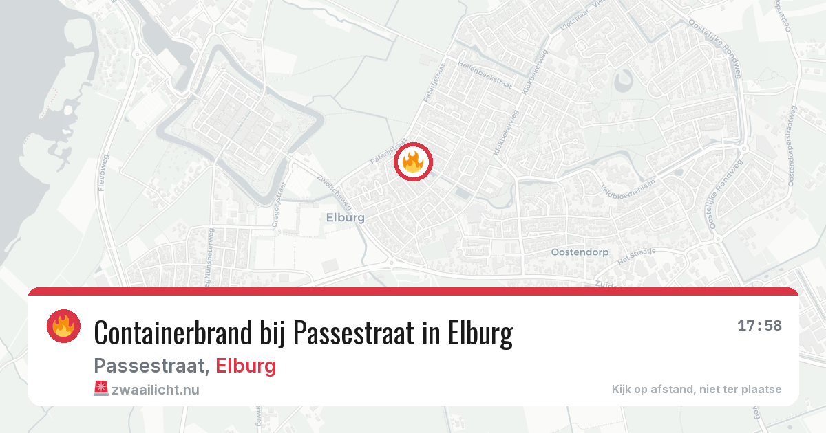 Containerbrand bij Passestraat in Elburg — 15 jul 2026