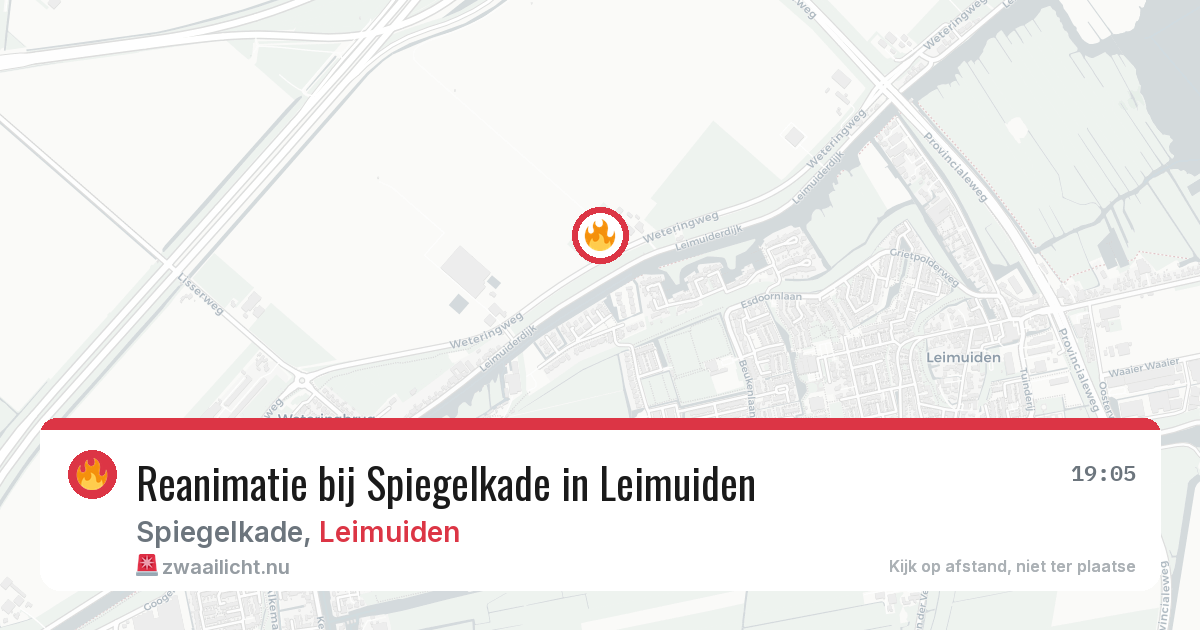 Reanimatie bij Spiegelkade in Leimuiden — 26 mei 2026