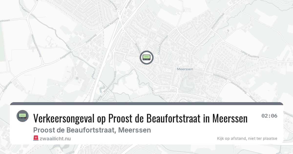 Verkeersongeval op Proost de Beaufortstraat in Meerssen — 18 jul 2026