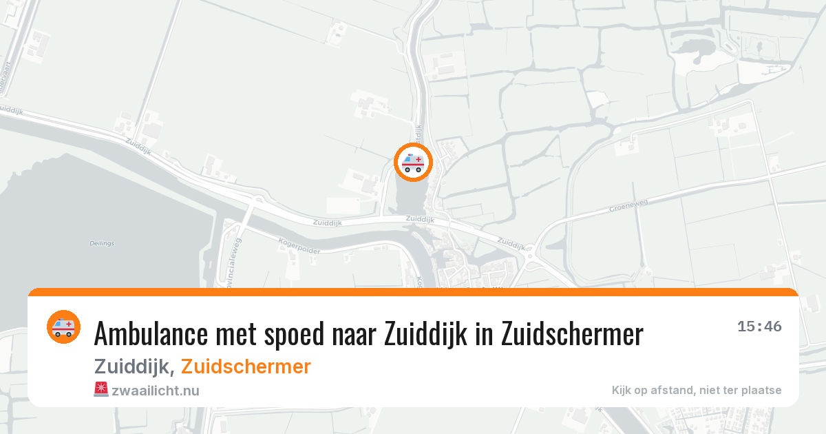 Ambulance met spoed naar Zuiddijk in Zuidschermer — 25 jan 2026