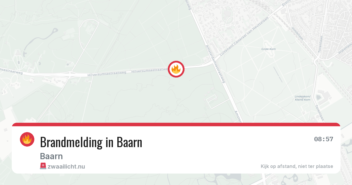 Brandmelding in Baarn — 23 mrt 2026