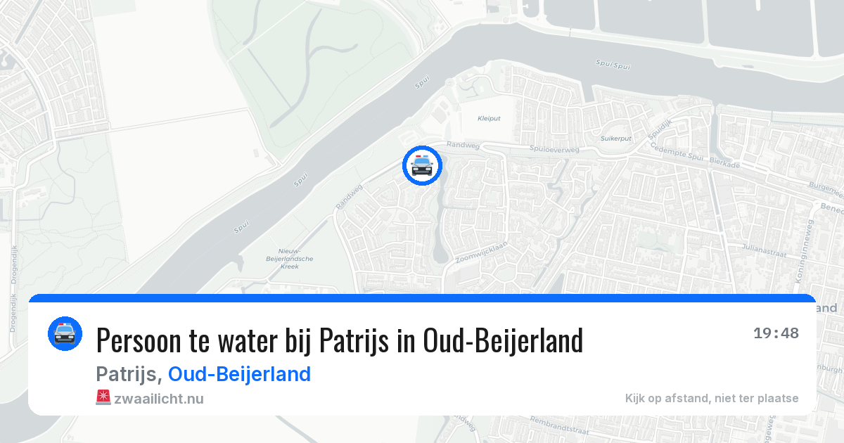 Persoon te water bij Patrijs in Oud-Beijerland — 20 mei 2026