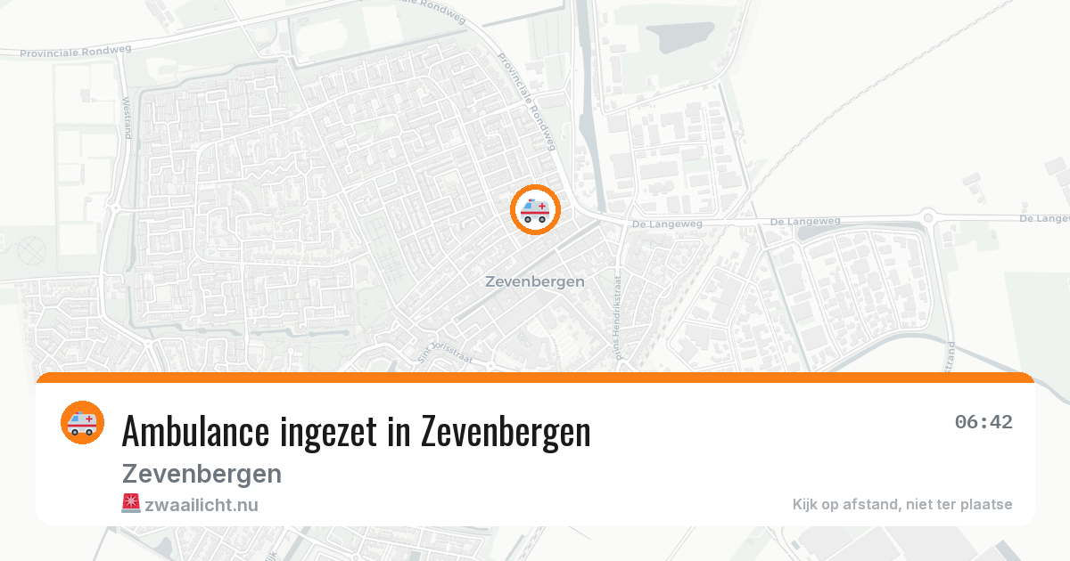 Ambulance ingezet in Zevenbergen — 19 mei 2026