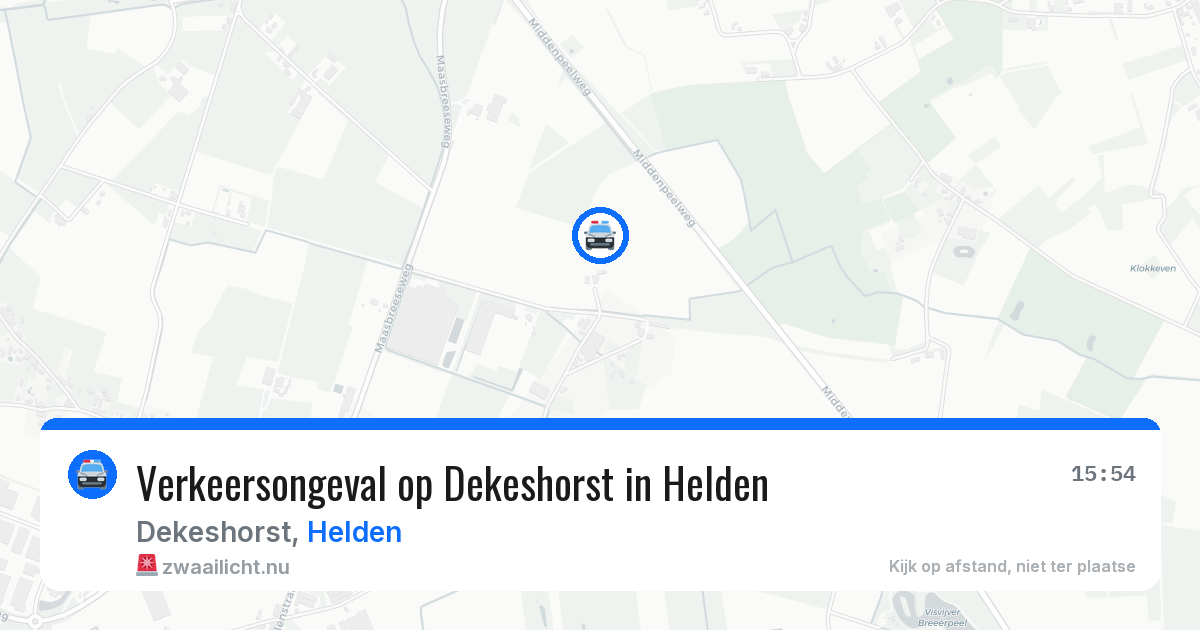 Verkeersongeval op Dekeshorst in Helden — 3 jul 2026