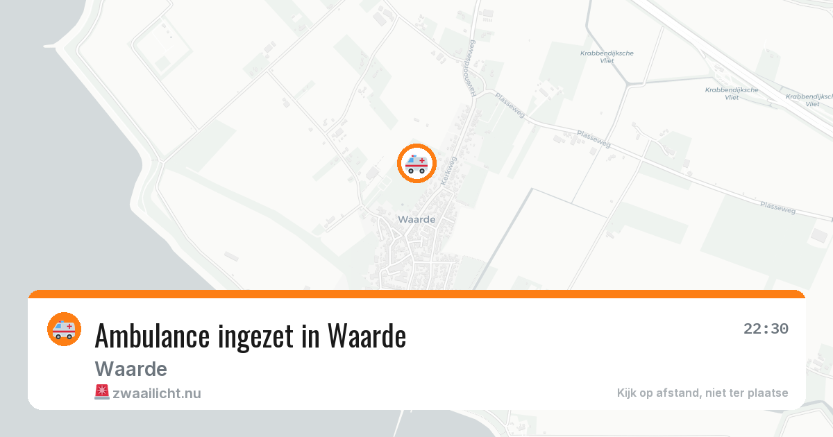 Ambulance ingezet in Waarde — 12 apr 2026