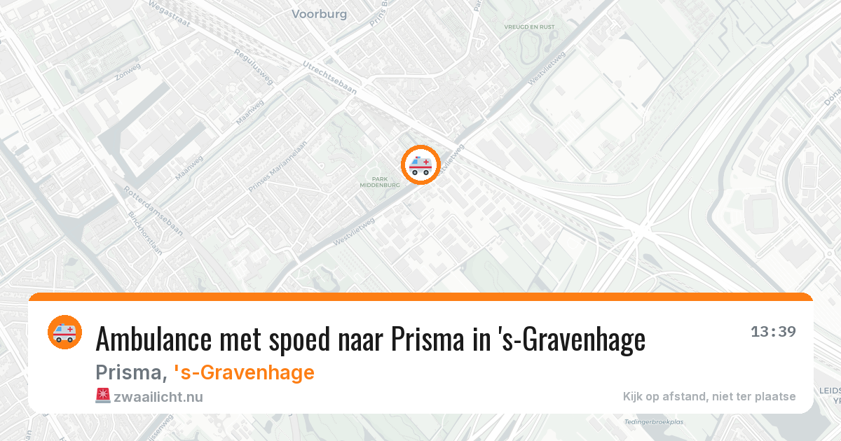 Ambulance met spoed naar Prisma in 's-Gravenhage — 4 mei 2026