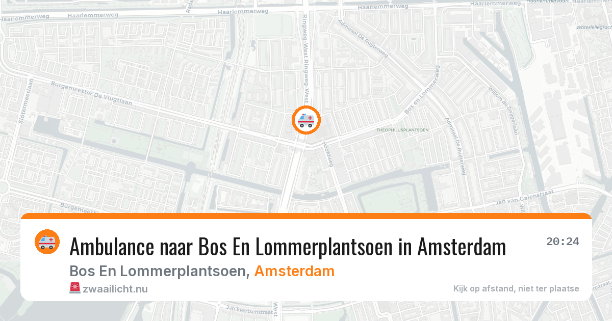 Ambulance naar Bos En Lommerplantsoen in Amsterdam — 23 jul 2026