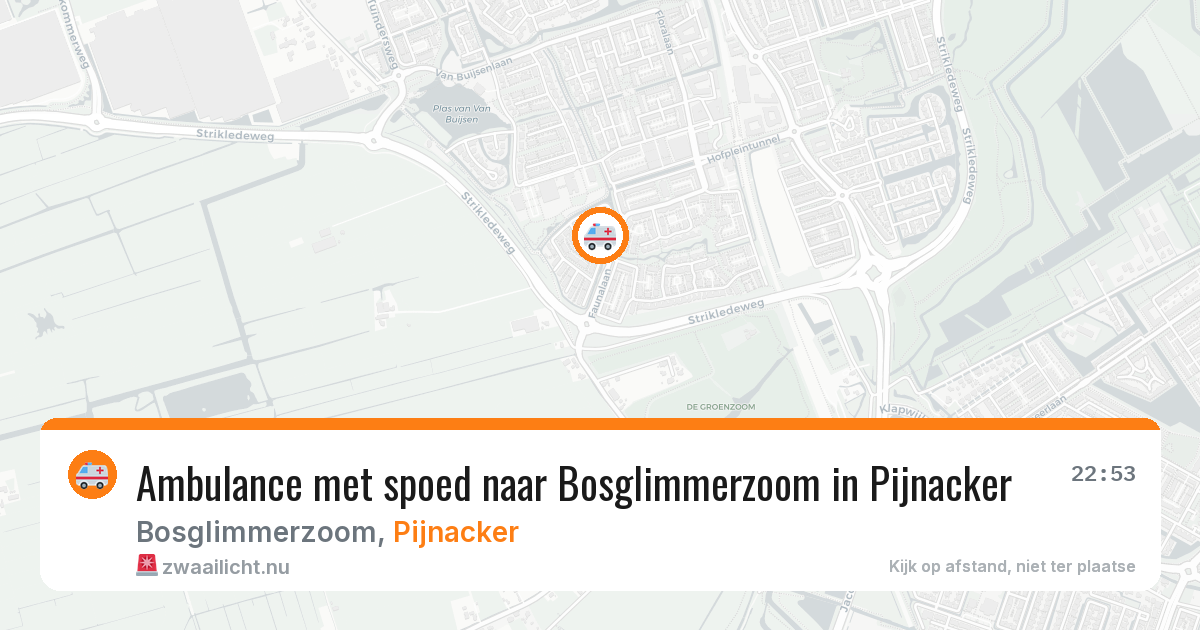 Ambulance met spoed naar Bosglimmerzoom in Pijnacker — 9 jul 2026
