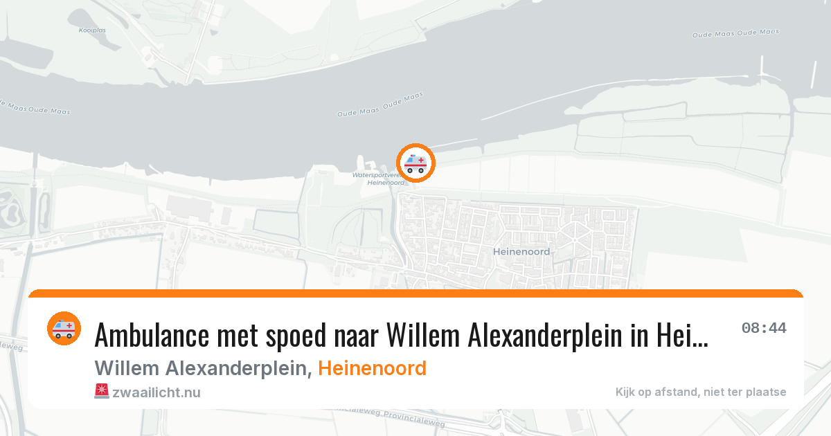 Ambulance met spoed naar Willem Alexanderplein in Heinenoord — 10 jul 2026