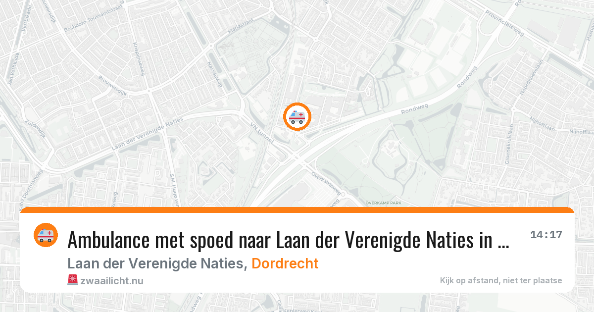 Ambulance met spoed naar Laan der Verenigde Naties in Dordrecht — 9 jul 2026