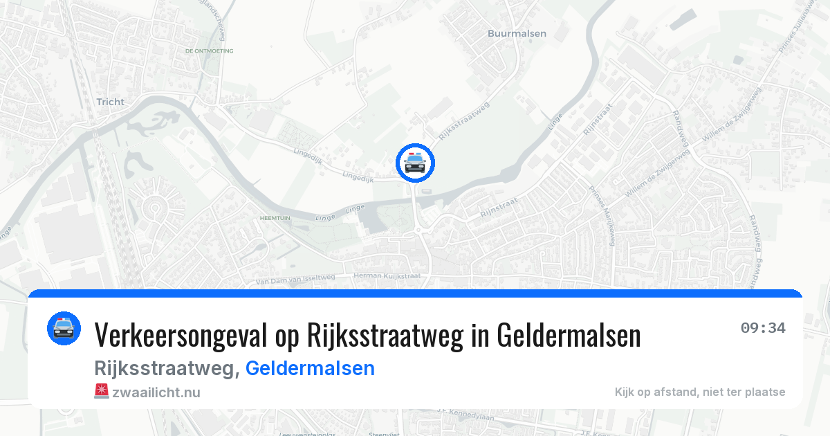 Verkeersongeval op Rijksstraatweg in Geldermalsen — 22 jan 2026